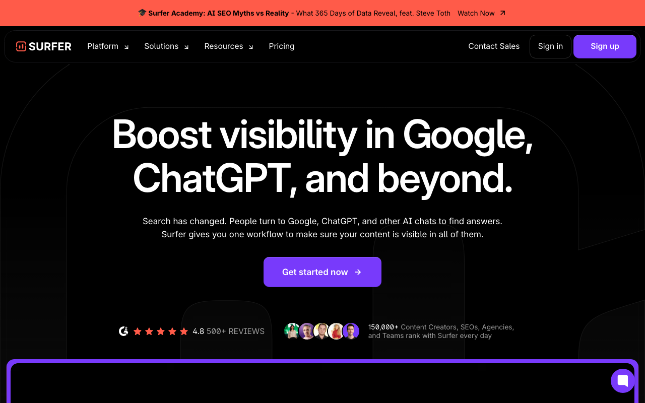 Surfer — Write content that ranks on Google and AI search engines